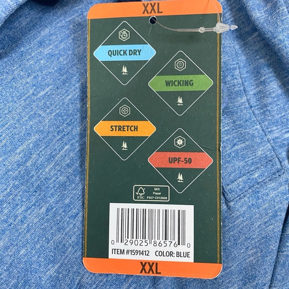 NWT G.H. Bass & Co. Men's Performance Short Sleeve Polo in Blue Size XXL - Picture 8 of 8